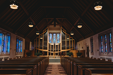 MSU Interior Chapel Fall 2023 with Red Cedar Organ - Courtesy of Two Ring Photography by Jill